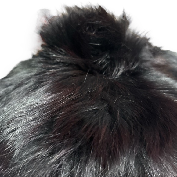 VINTAGE Fox Fur Beret with Fur Pom Pom - Picture 6 of 7
